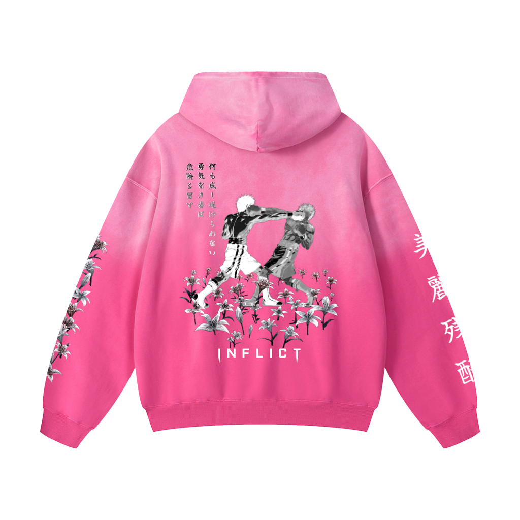 Field of Flowers Hoodie | Sunfade | Gray/Pink